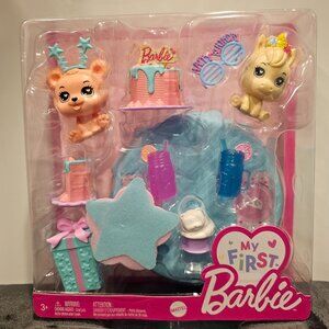 My First Barbie Birthday Accessory Pack with Pets (Unicorn & Bear)